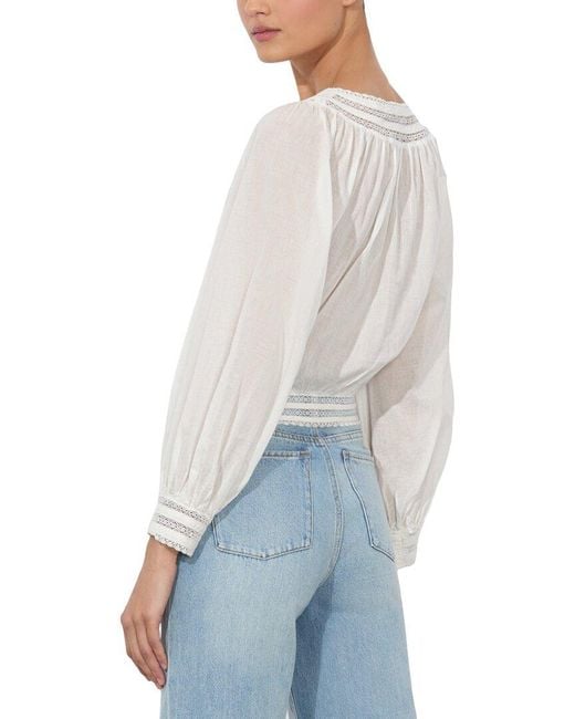 Alice + Olivia White Cherelle Button Down Blouse