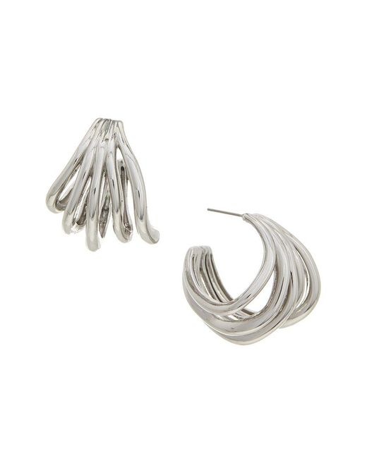 petit moments Metallic 18K Plated Hoop Earrings