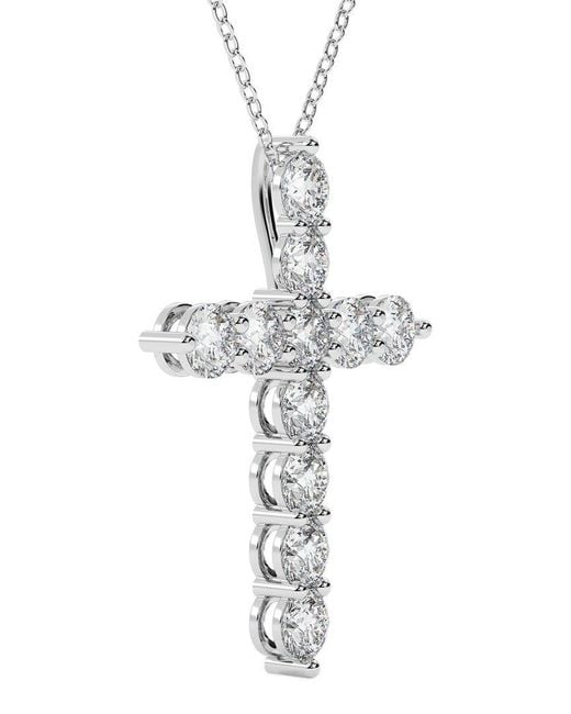 Lab Grown Diamonds Metallic 14K 0.50 Ct. Tw. Lab-Grown Diamond Necklace