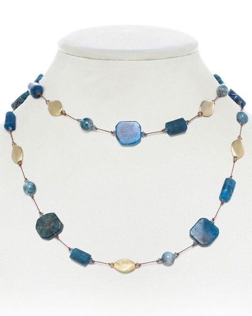 Margo Morrison Blue Apatite Combo Necklace