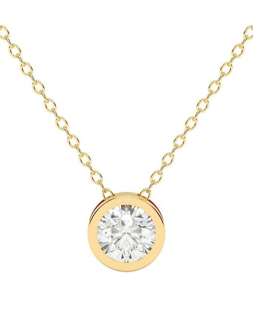 Lab Grown Diamonds Metallic 14K 1.00 Ct. Tw. Lab-Grown Diamond Necklace