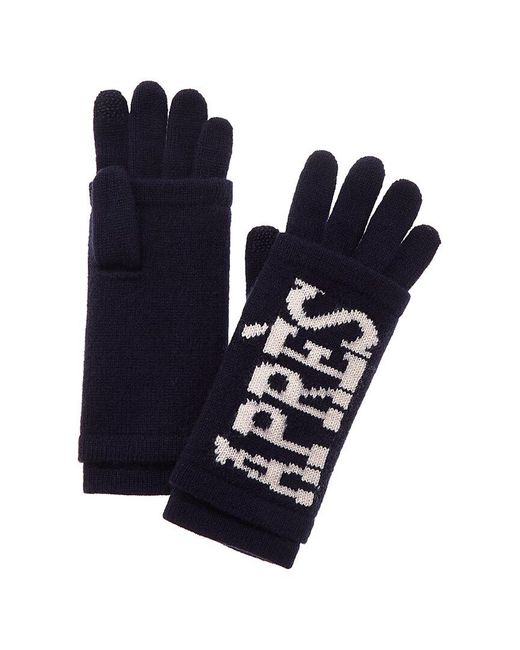 Hannah Rose Blue Apres 3-in-1 Cashmere Gloves