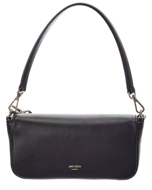 Jimmy Choo Black Aimee Small Leather Shoulder Bag