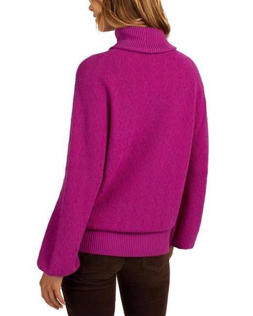 Trina Turk Purple Rosalind Wool Pullover