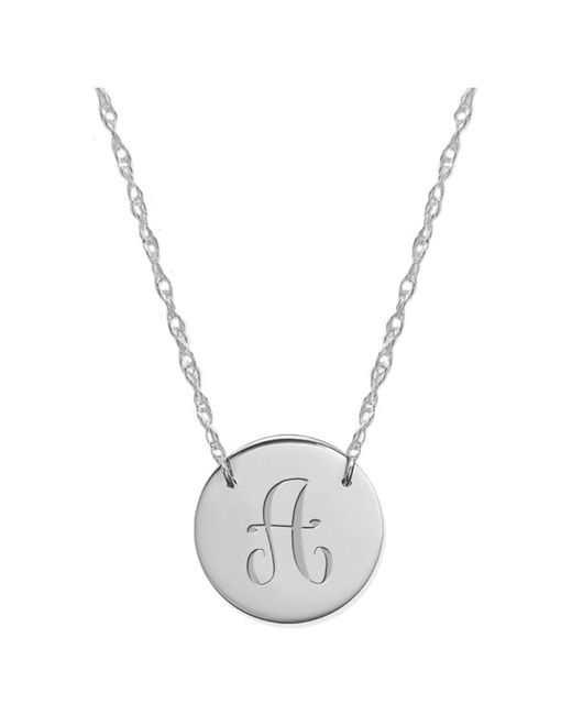 Jane Basch White 14K Initial Necklace -Z)
