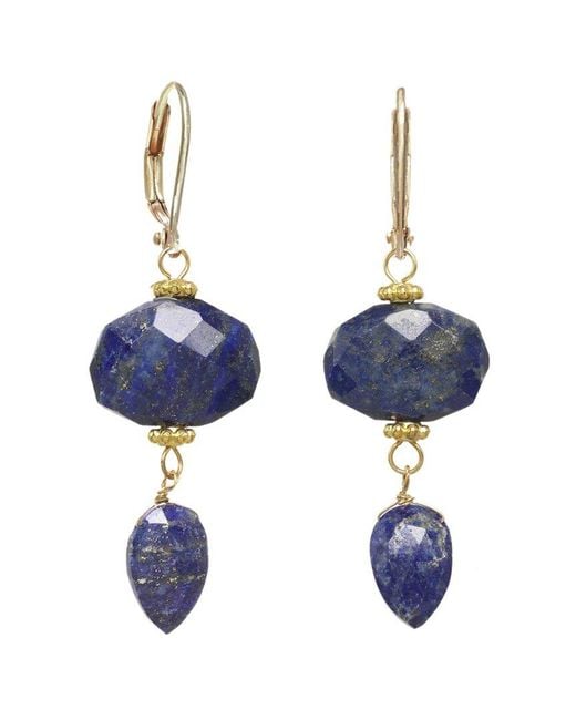 Rachel Reinhardt Jewelry Blue Lapis Dangle Earrings
