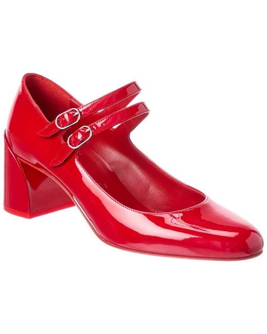 Christian Louboutin Red Miss Jane 55 Patent Pump