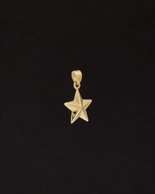 Italian Gold Black 14k Star Pendant