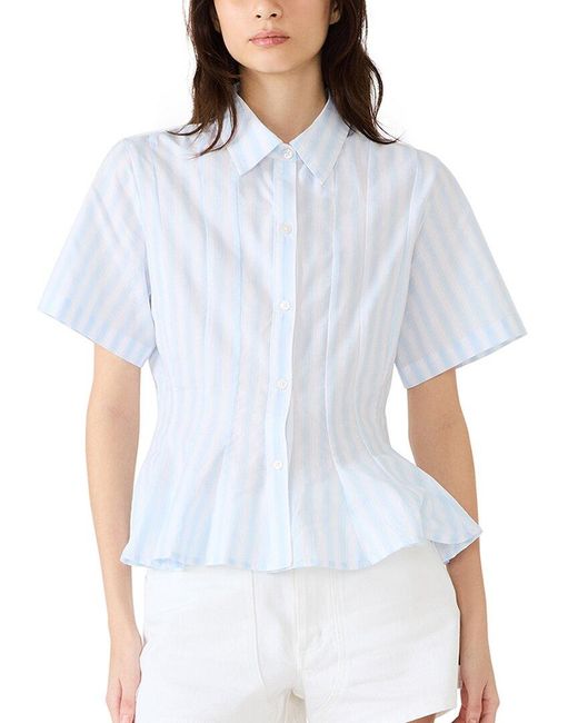 Steve Madden White Porter Woven Top