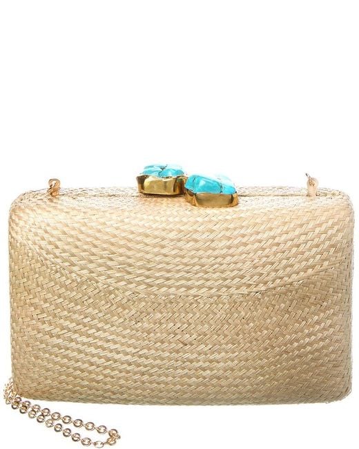 Kayu Gray Jen Straw Clutch