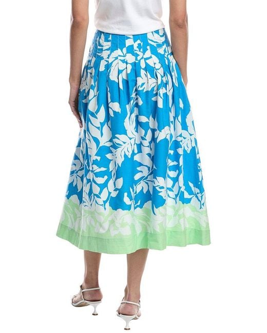 Yumi Kim Blue Palma Midi Skirt