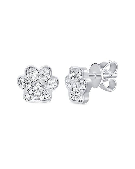 Sabrina Designs Metallic 14k 0.13 Ct. Tw. Diamond Paw Earrings