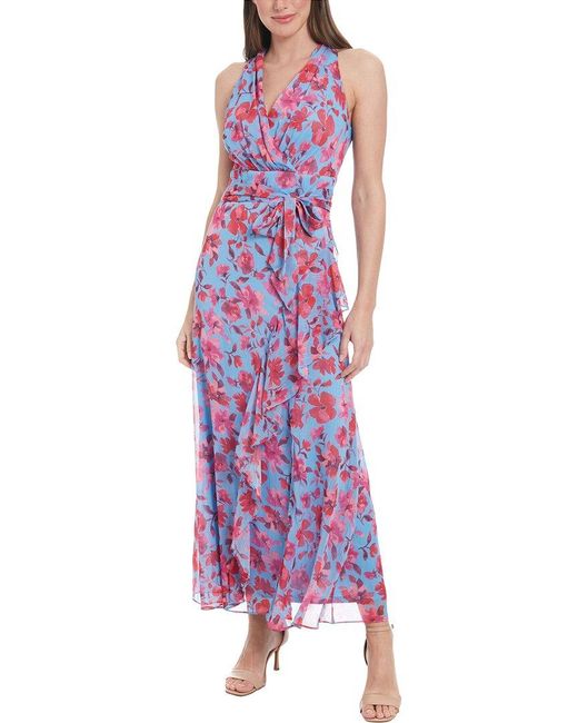 London Times Purple Maxi Dress