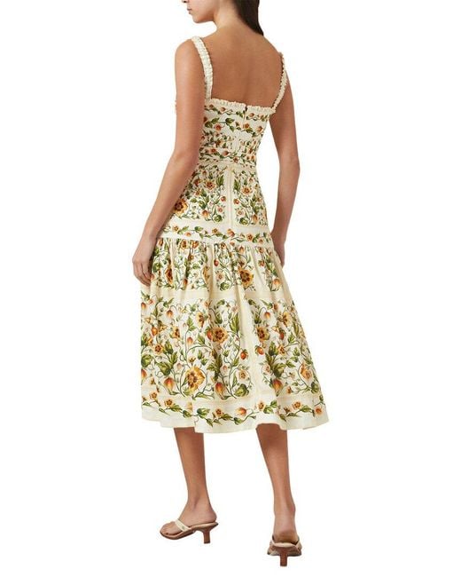 AMINA GLAM Yellow Midi Dress
