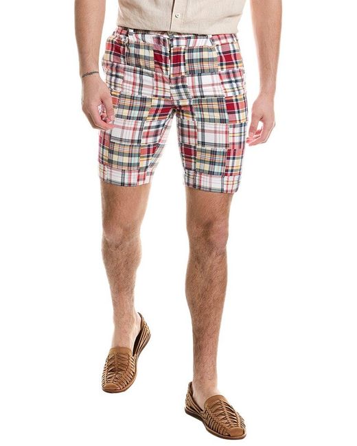 Brooks Brothers White Madras Patch Short for men