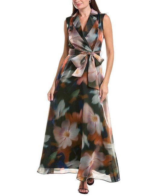 Julia Jordan Brown Printed Maxi Dress