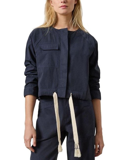Lilla P Blue Drawstring Waist Jacket