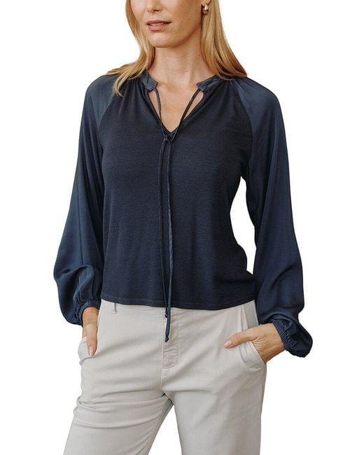 Bella Dahl Blue Raglan Shirt