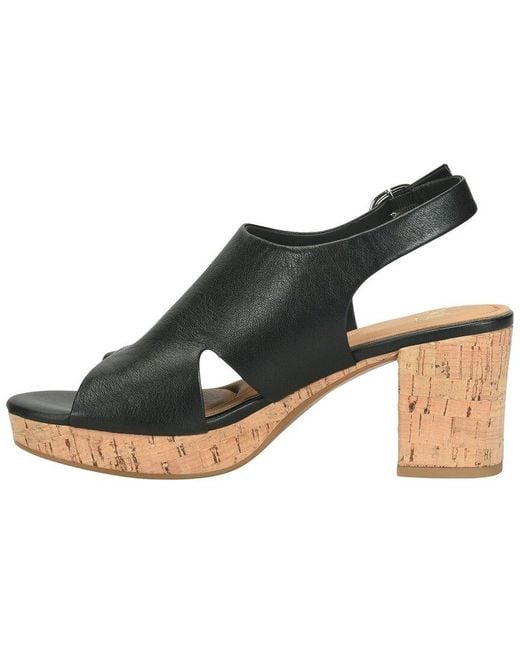 Söfft Black Liv Leather Heeled Sandal