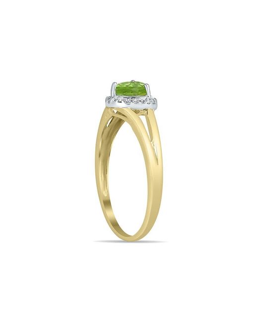 Gem Spark Metallic 14K 0.51 Ct. Tw. Diamond & Peridot Ring