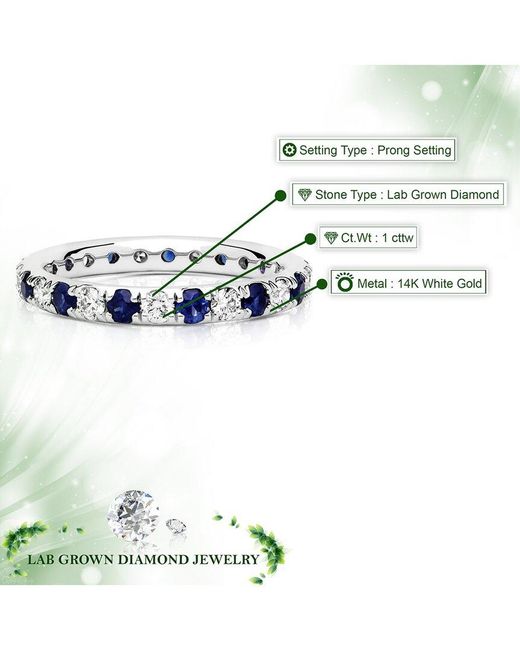 Amairah Blue 14K 1.00 Ct. Tw. Lab-Grown Diamond Eternity Ring