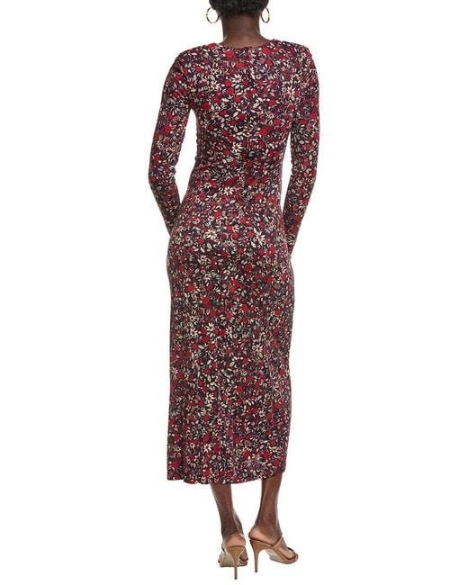 FARM Rio Chelsea Garden Flowers Deep Neckline Long Sleeve Maxi Dress in ...