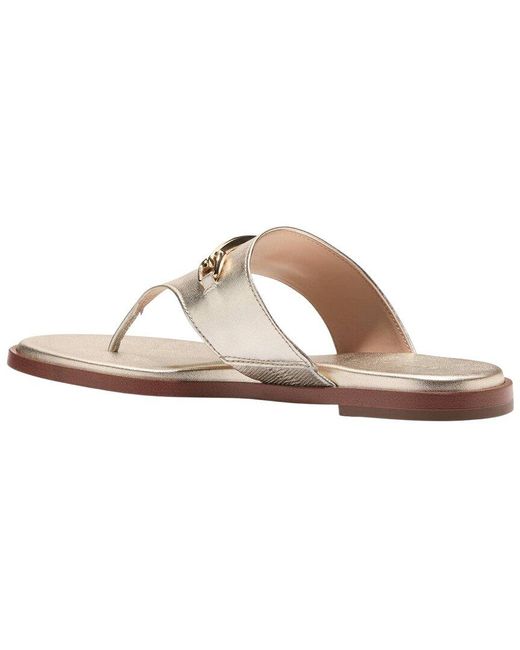 Cole Haan White Flynn Leather Thong Sandal