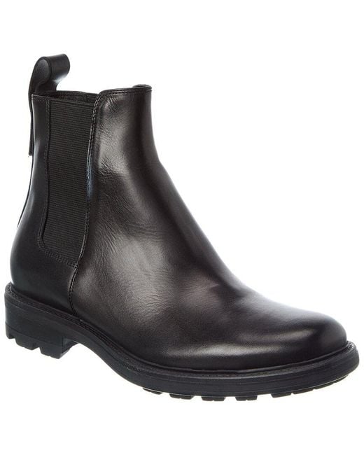 Theory Black Leather Chelsea Boot for men