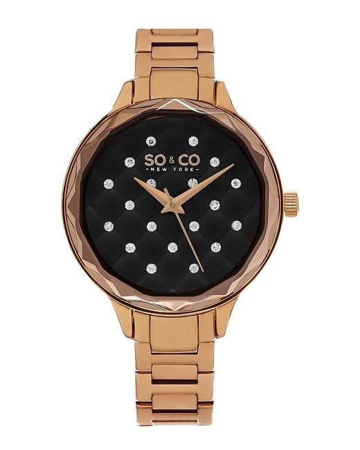 SO & CO Metallic Madison Watch