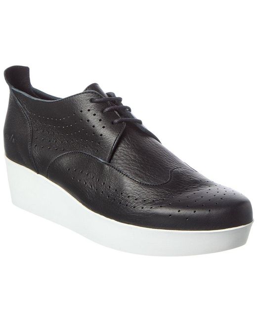 Arche Black Furbye Leather Flat
