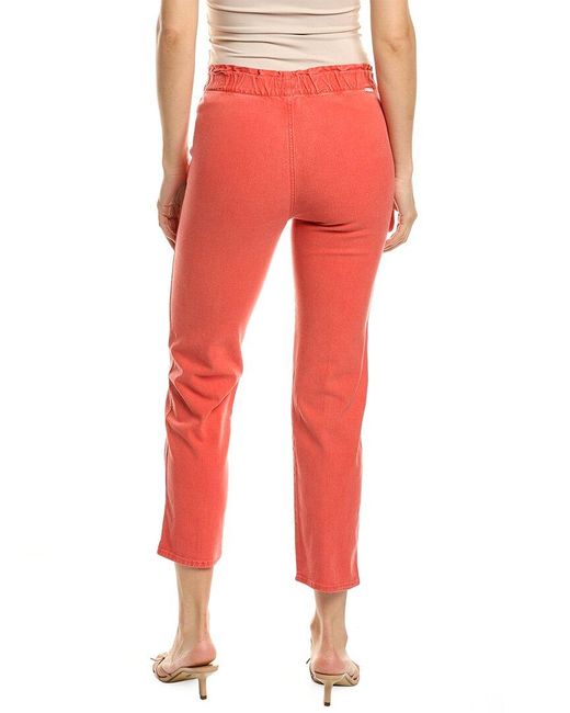 Mother Red The Springy Hot Coral Ankle Jean