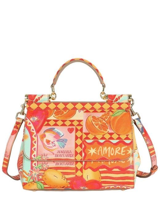 Tiffany & Fred Paris Pink Saffiano Painted Leather Top-Handle Satchel