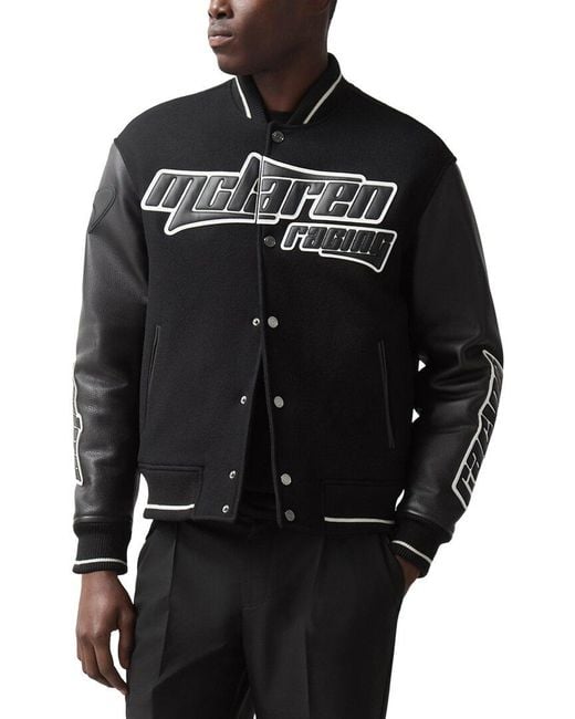 Reiss Black Circuit Leather Jacket for men