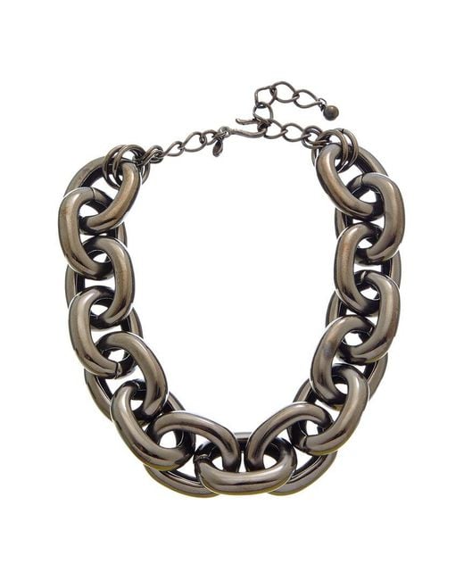 Kenneth Jay Lane Metallic Link Necklace