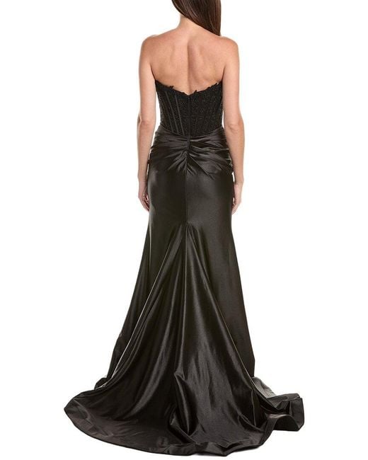 Issue New York Black Solid Off The Shoulder Maxi Dress