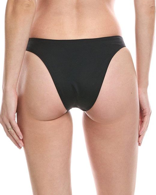 Vitamin A Black Luxe Link Cheeky Bikini Bottom