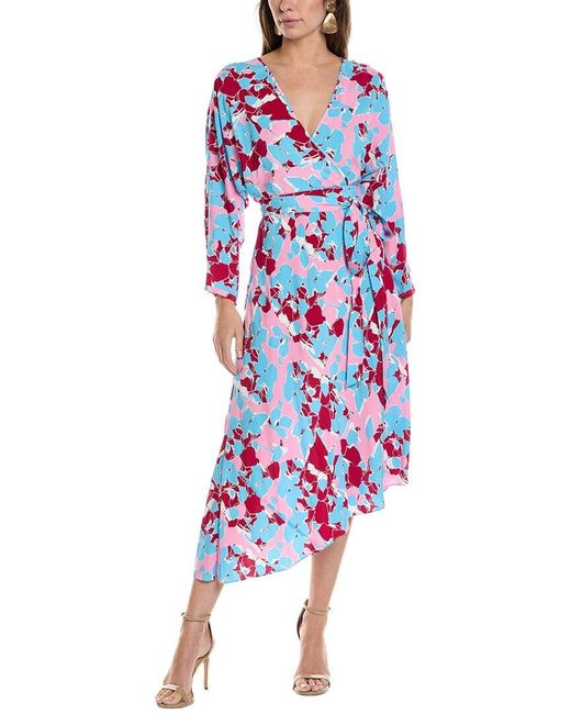 Diane von Furstenberg Blue Eloise A-Line Dress