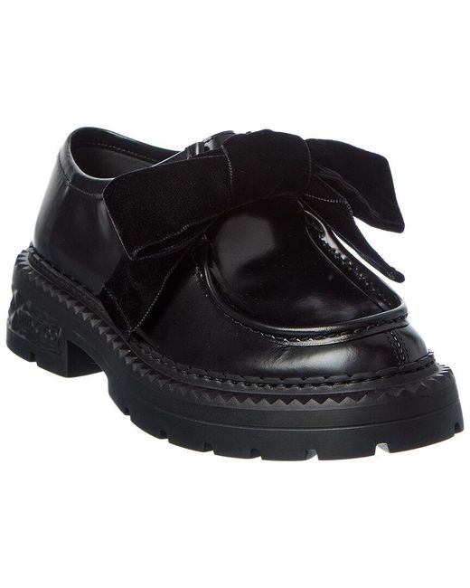 Jimmy Choo Black Marlow Leather Moccasin