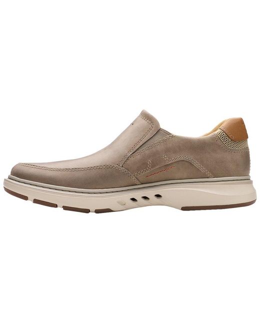 Clarks White Un Briley Step Leather Loafer for men