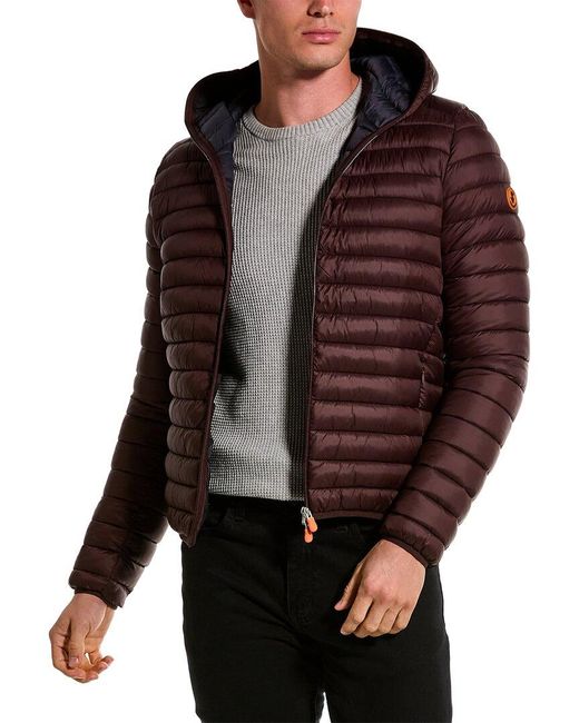 Save The Duck Brown Donald Basic Puffer Jacket for men