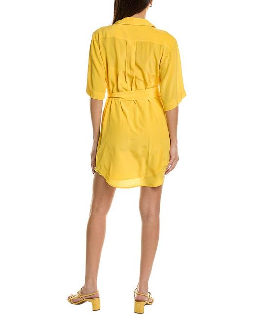 Equipment Yellow Mila Silk Shirtdress