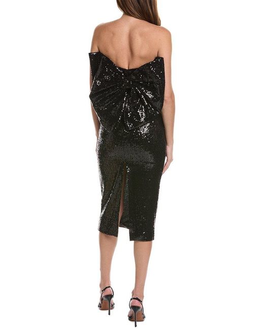 Toccin Black Loulou Draped Bow Gown