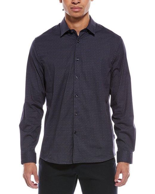Stone Rose Blue Comfort Stretch Shirt for men