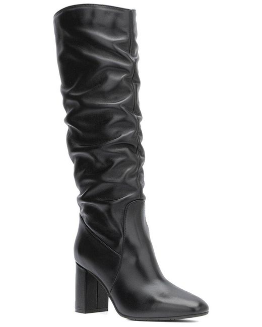 Aquatalia Black Leora Weatherproof Leather Boot