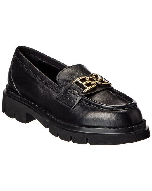 Bally Black Weaty Leather Loafer