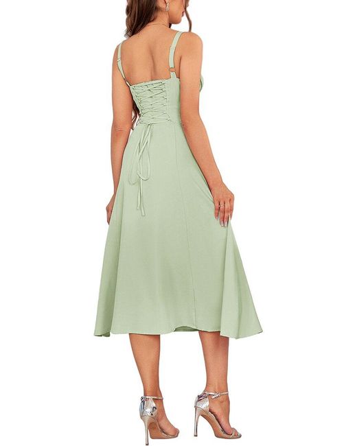 Amanda Royal Green Midi Dress