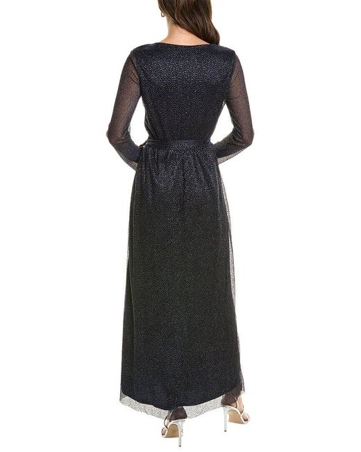 Anne Klein Black Shimmering Midi Dress