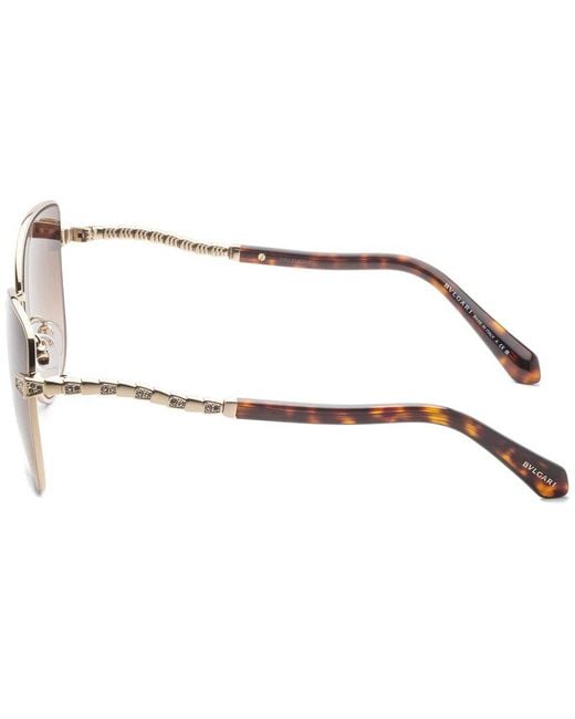 BVLGARI Brown Bv6184B 56Mm Sunglasses