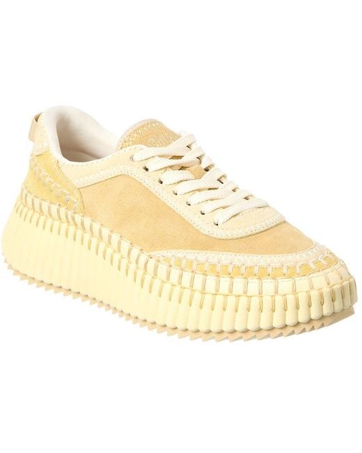 Chloé Metallic Nama Suede Sneaker