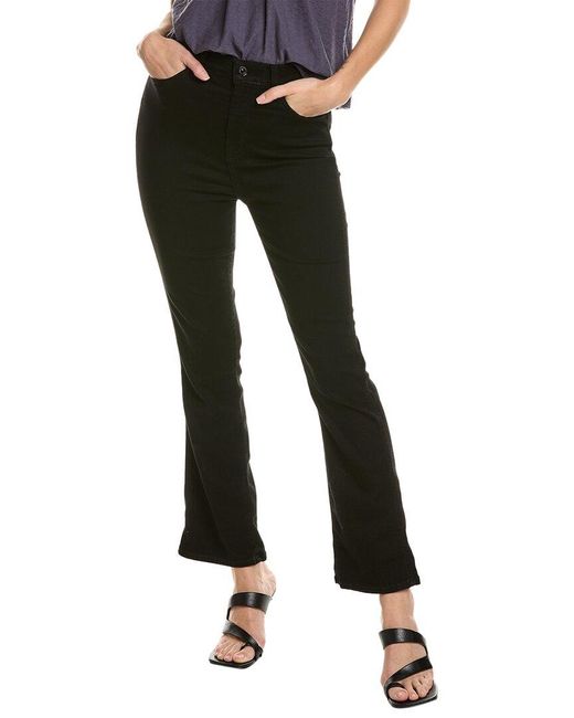 7 For All Mankind Black Rinse High-rise Slim Kick Jean